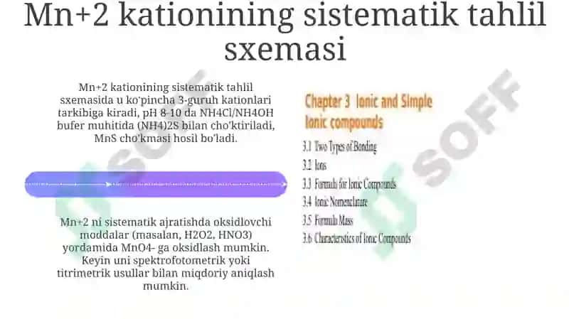 Mn+2 va Hg+2 kationlarini sistematik tahlil qilish sxemasi 4