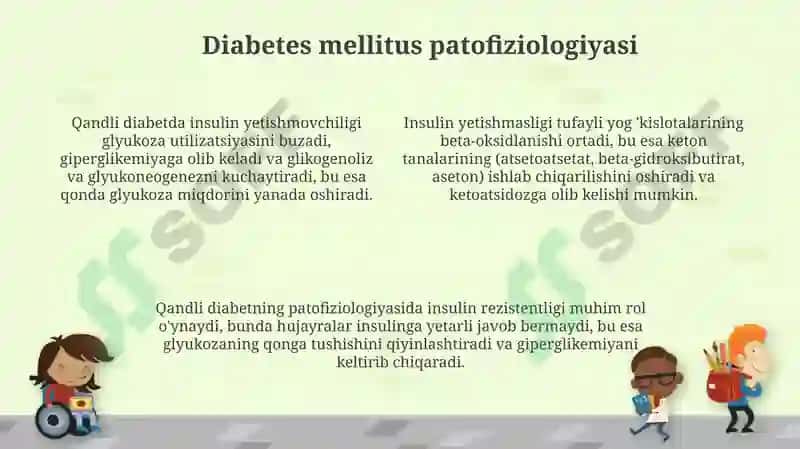 Qandli diabet va ochlikda ketonuriya va ketonemiya 4