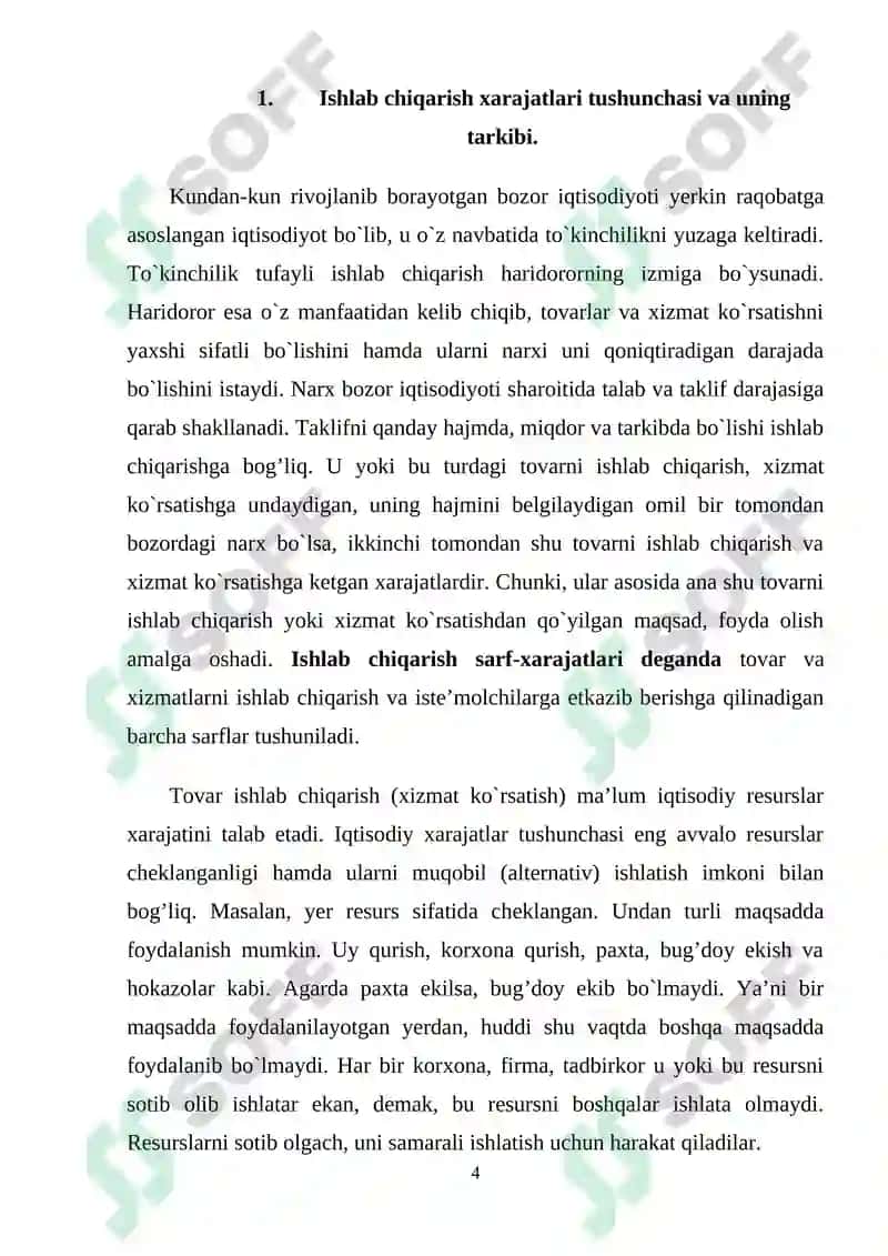 Korxona xarajatlari va uning tarkibi va turlari 4