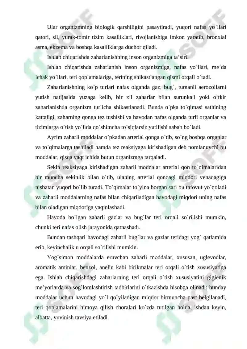 Ishlab chiqarish jarayonlarida zararli omillar va ulardan himoyalanish tadbirlari 4