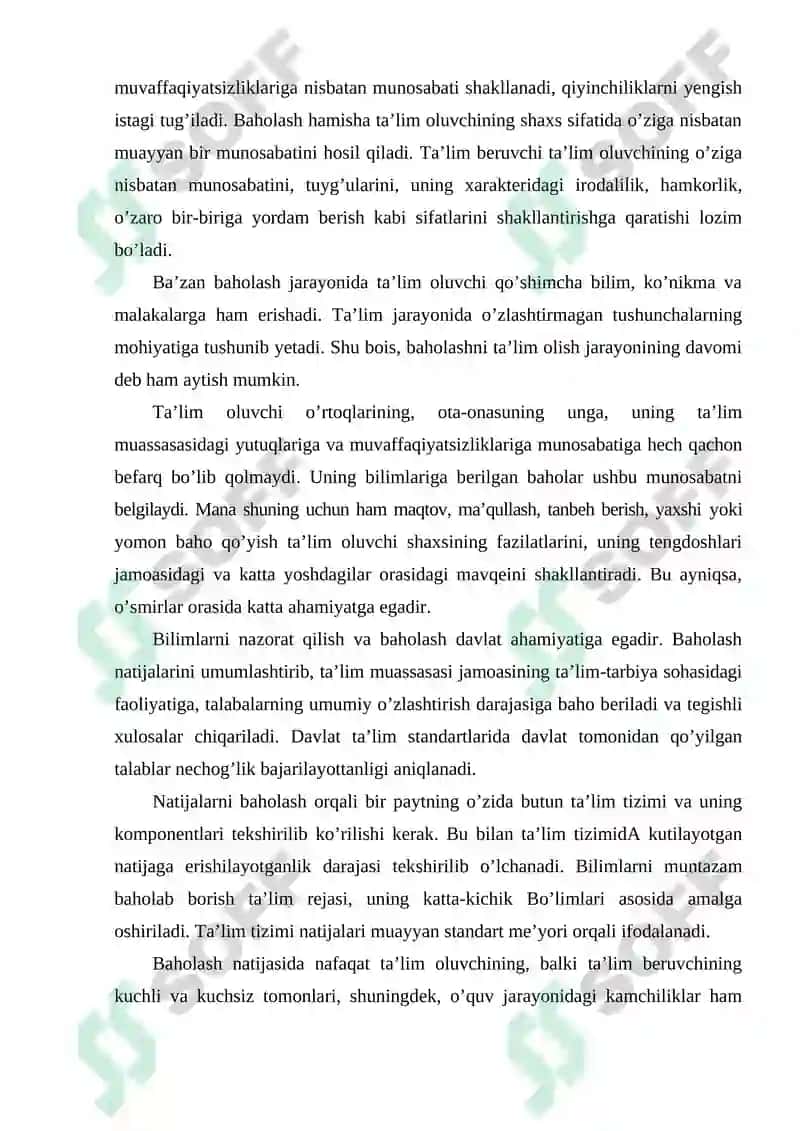 Baholash va uning ahamiyati 4