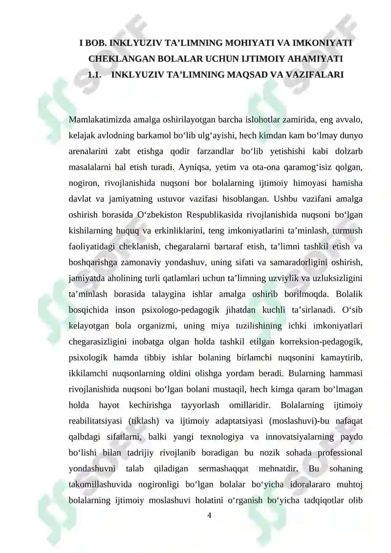 INKLYUZIV TA’LIMNING MOHIYATI VA IMKONIYATI CHEKLANGAN BOLALAR UCHUN IJTIMOIY AHAMIYATI 4
