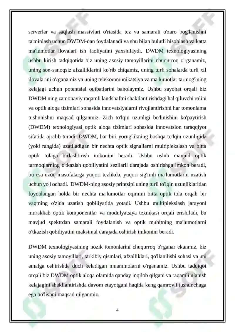 DWDM texnologiyasi 4