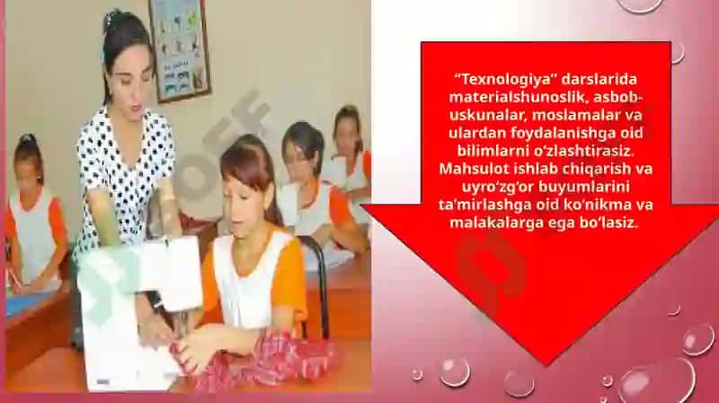 Texnologiya darslarini tashkil etish shakllari 4