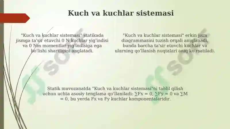 Statikaning asosiy aksiyomalar 4