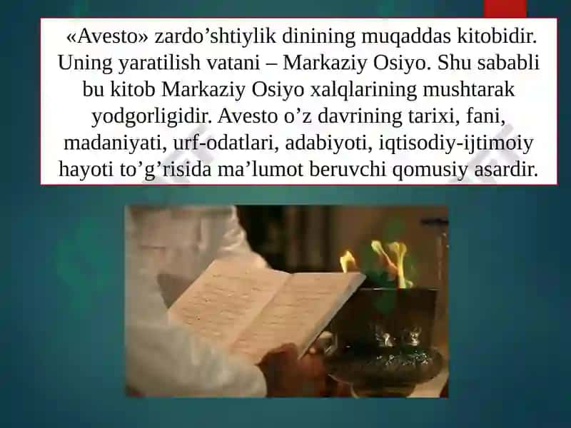 “AVESTO”DA  EZGU FAZILATLARNI TARBIYALASH MASALASI 4