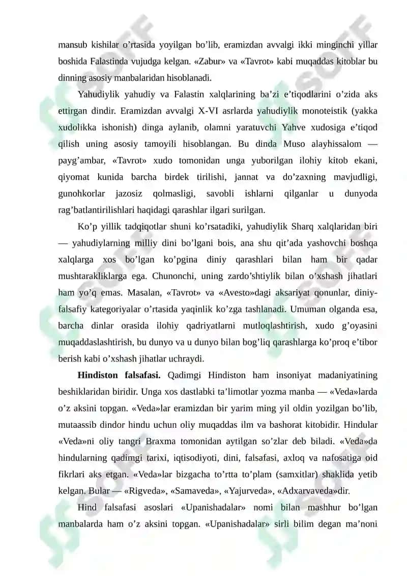Qadimgi sharqda asotiriy tasavvurlar va falsafiy bilimlarning paydo bo’lishi 4