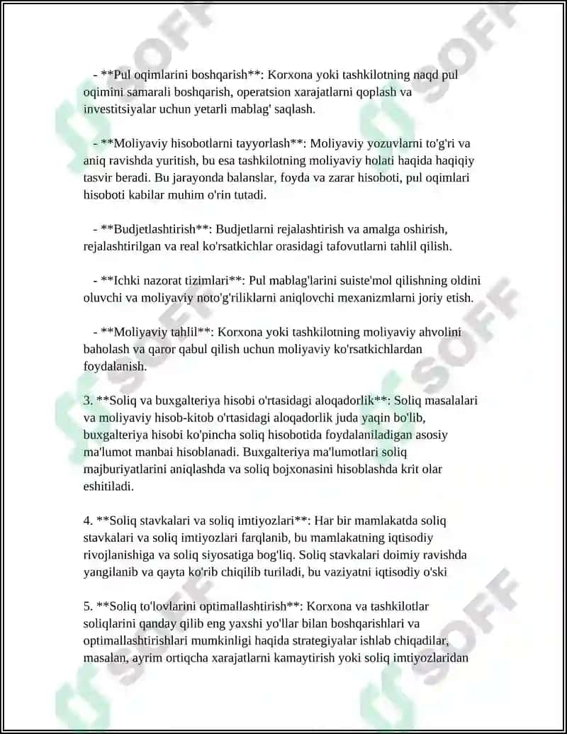 Soliq tamoyillari va pul mablag'larini hisobga olish 4