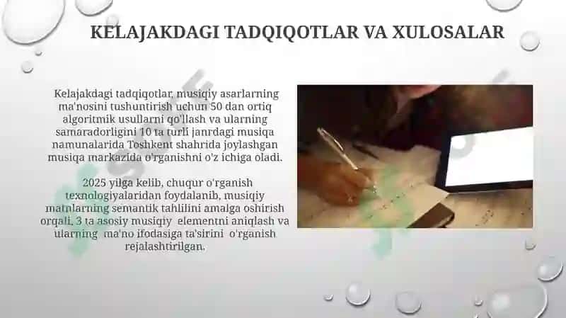 Ilģor metodlar ustida ishlash musiqa asarini mazmunini izohlash 4