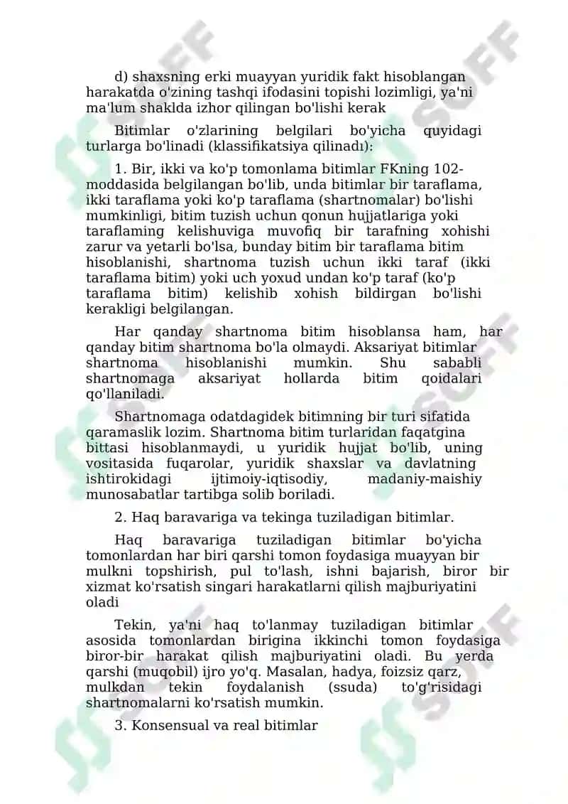 Bitimlar tushunchasi haqida umumiy ma'lumot 4