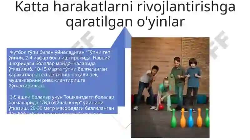 Maktabgacha yoshdagi bolalar uchun sport o'yinlari 4