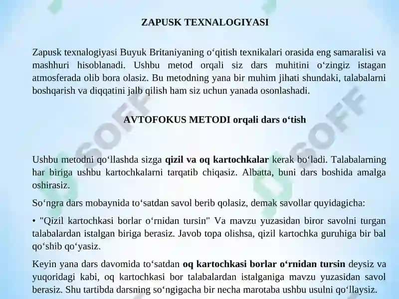 Samarali dars o‘tish texnikasi 4