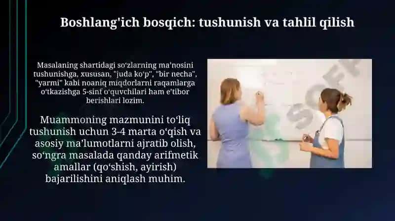Matеmatikaviy matn masalalarni yechishga o'rgatish metodikasi 4