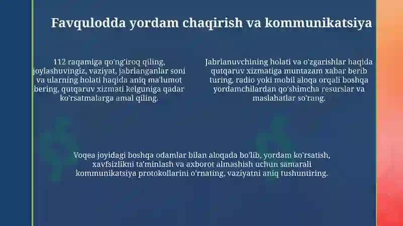 Travmalar avtohalokatdagi jabirlanuvchini evakuatsiya qilish 4