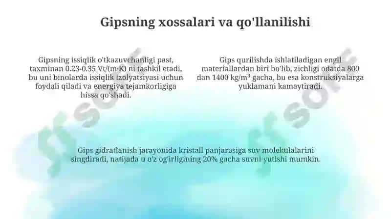 Qurilish gipsi (Alabastr gips) 4