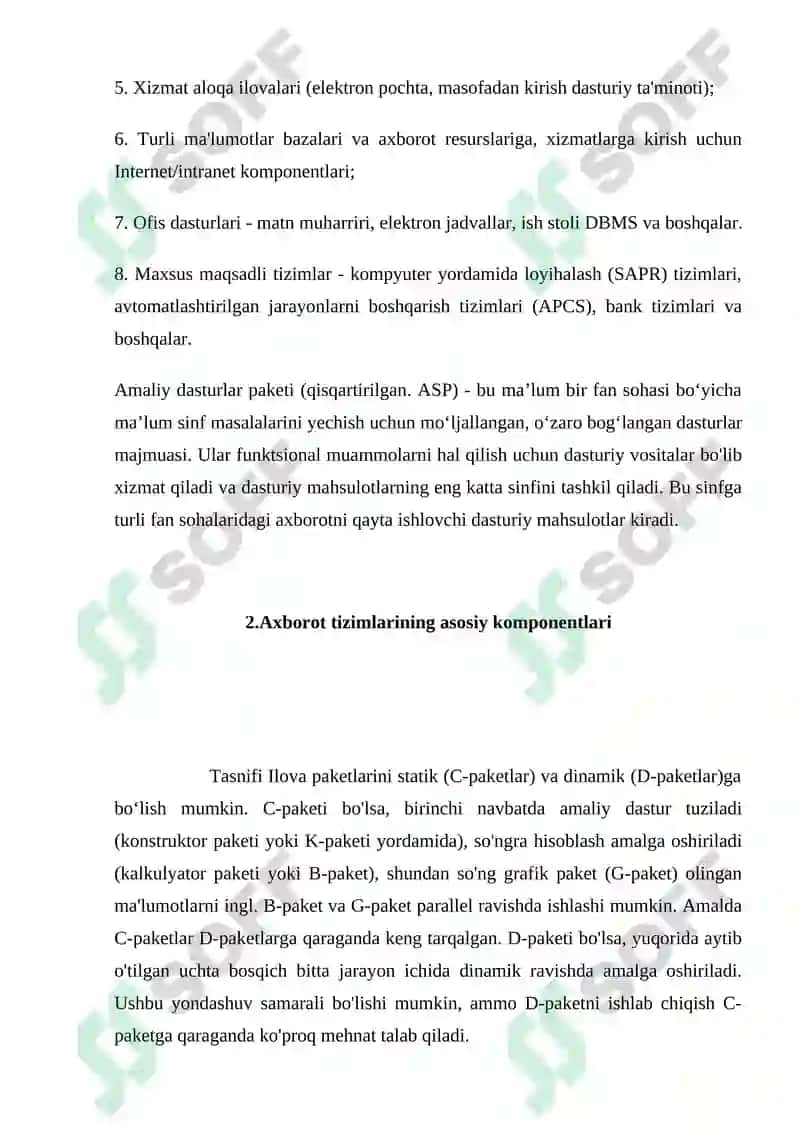 Axborot tizimlari va ularning boshqaruvdagi roli 4