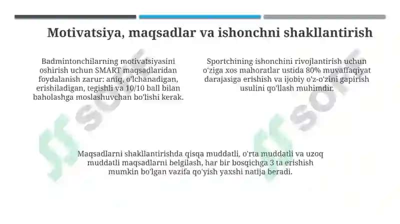 Badmintonchilarni psixologik tayyorlash 4