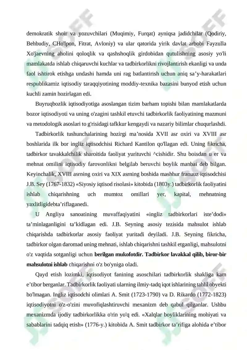 Kichik biznes va tadbirkorlik muhiti va unga ta'sir etuvchi omillar 4