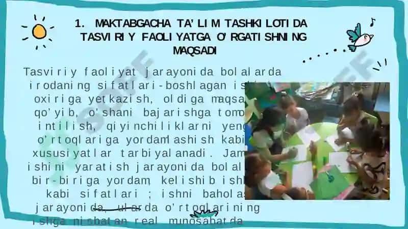 Maktabgacha yoshdagi bolalarni rasm chizishga oʻrgatish 4