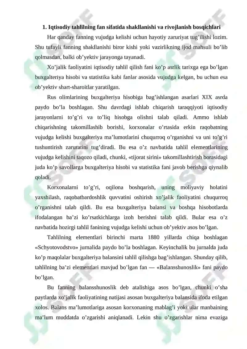Iqtisodiy tahlilning predmeti haqidagi ilmiy nazariya 4