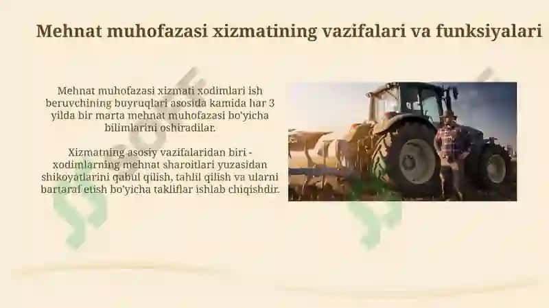 Mehnat muhofazasining tashkiliy asoslari va vazifalari 4