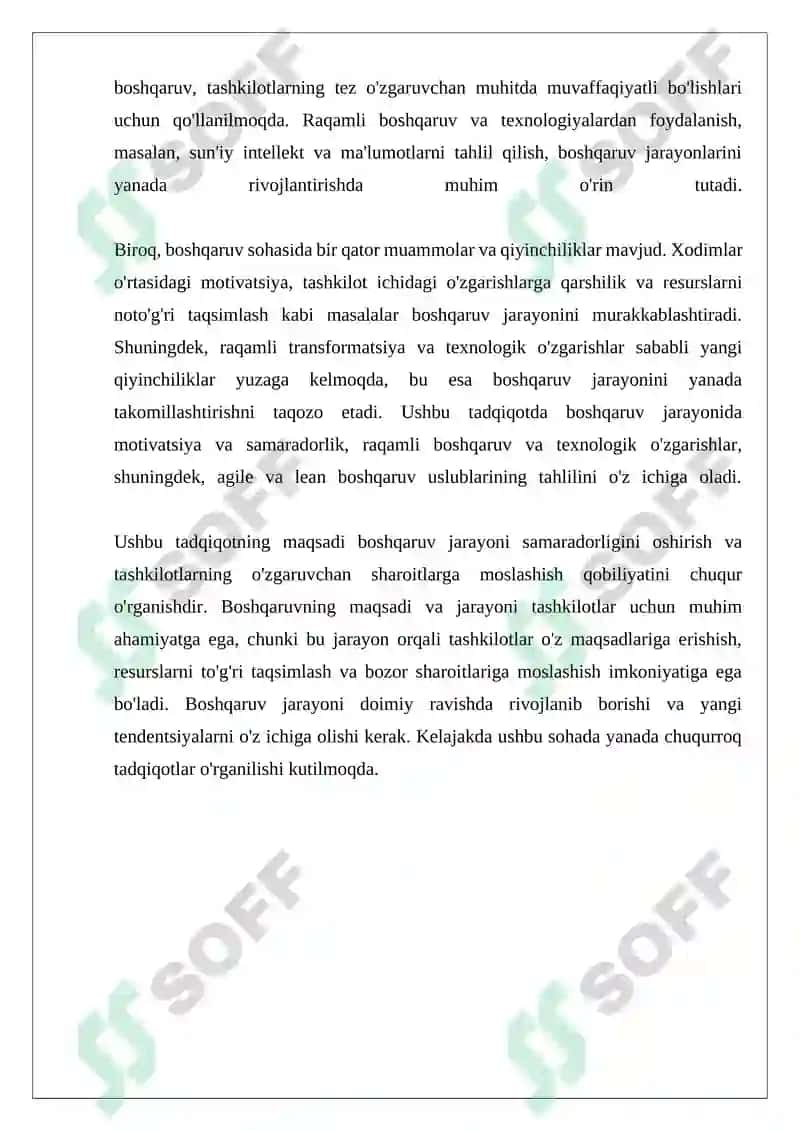 Boshqaruvning Maqsadi va Jarayoni 4