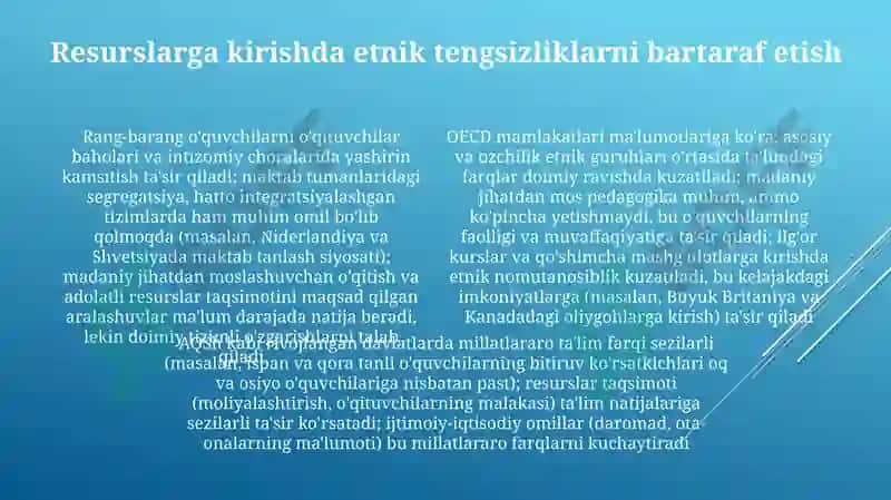 Jahonning rivojlangan mamlakatlarda tarbiyaviy jarayonlarning etnik xususiyatlari 4