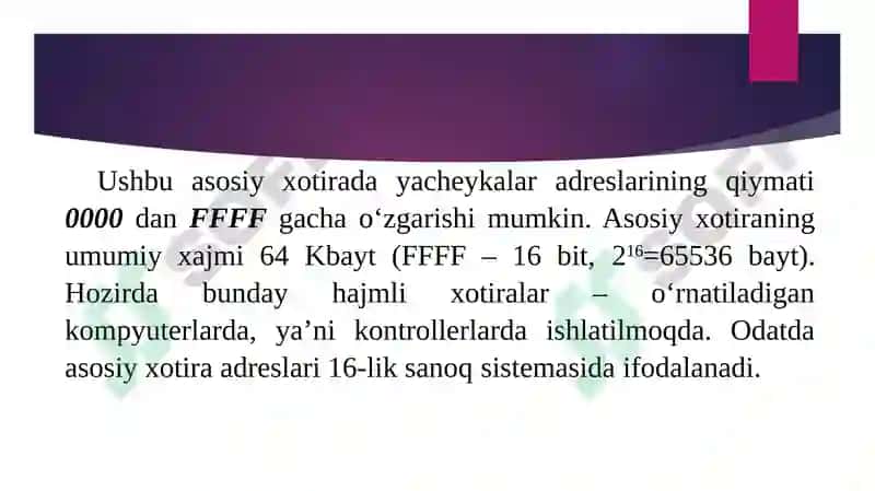 Asosiy xotira 4