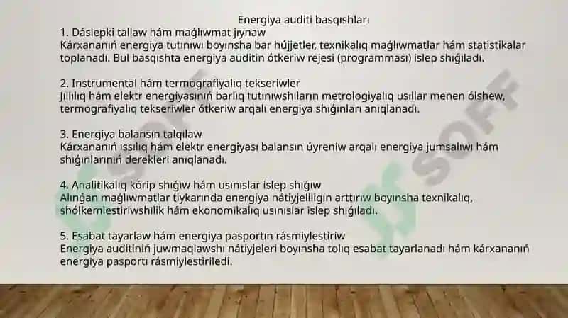 Sanaatkárxanalarında Energiya Únemlewi 4