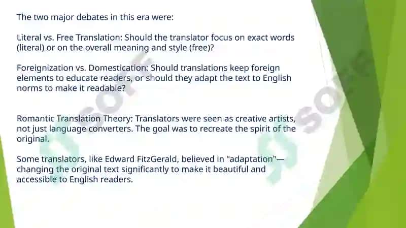 Translation Theory of the 19th and Early 20th Centuries in Britain 4