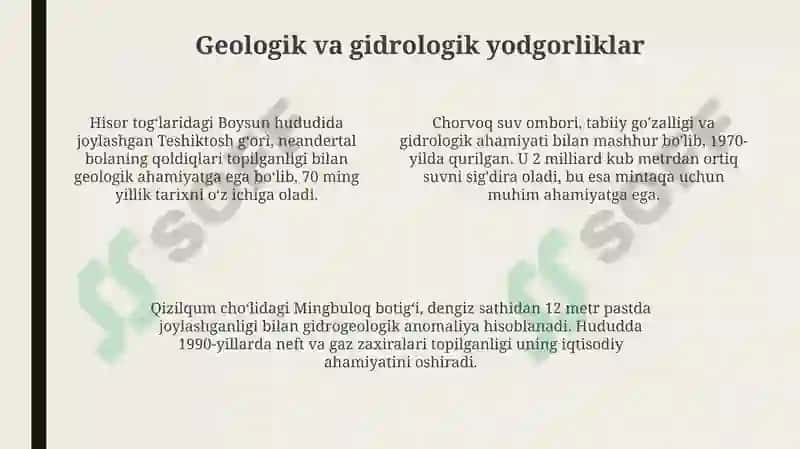 O'zbekistonning tabiiy yodgorliklari 4