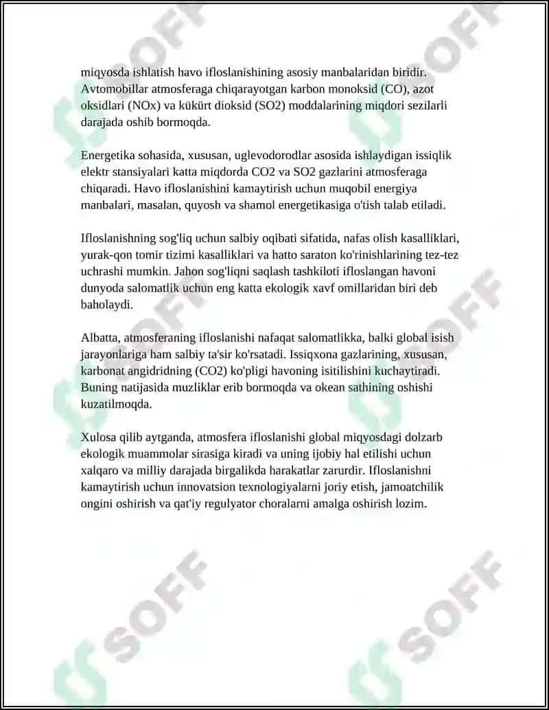 Atmosferaning ifloslanishi 4