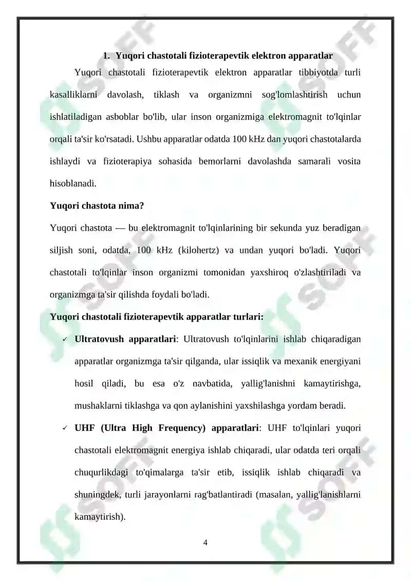 Yuqori chastotali fizioterapevtik elektron apparatlar 4