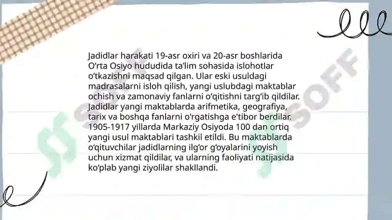 Jadid ma'rifatparvarlarining pedagogik qarashlari.Abdulla Avloniyning pedagogik qarashlari 4