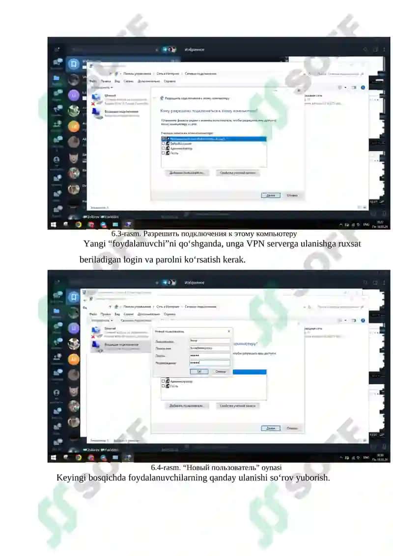 Windows OT da VPN tarmog‘ini sozlash 4
