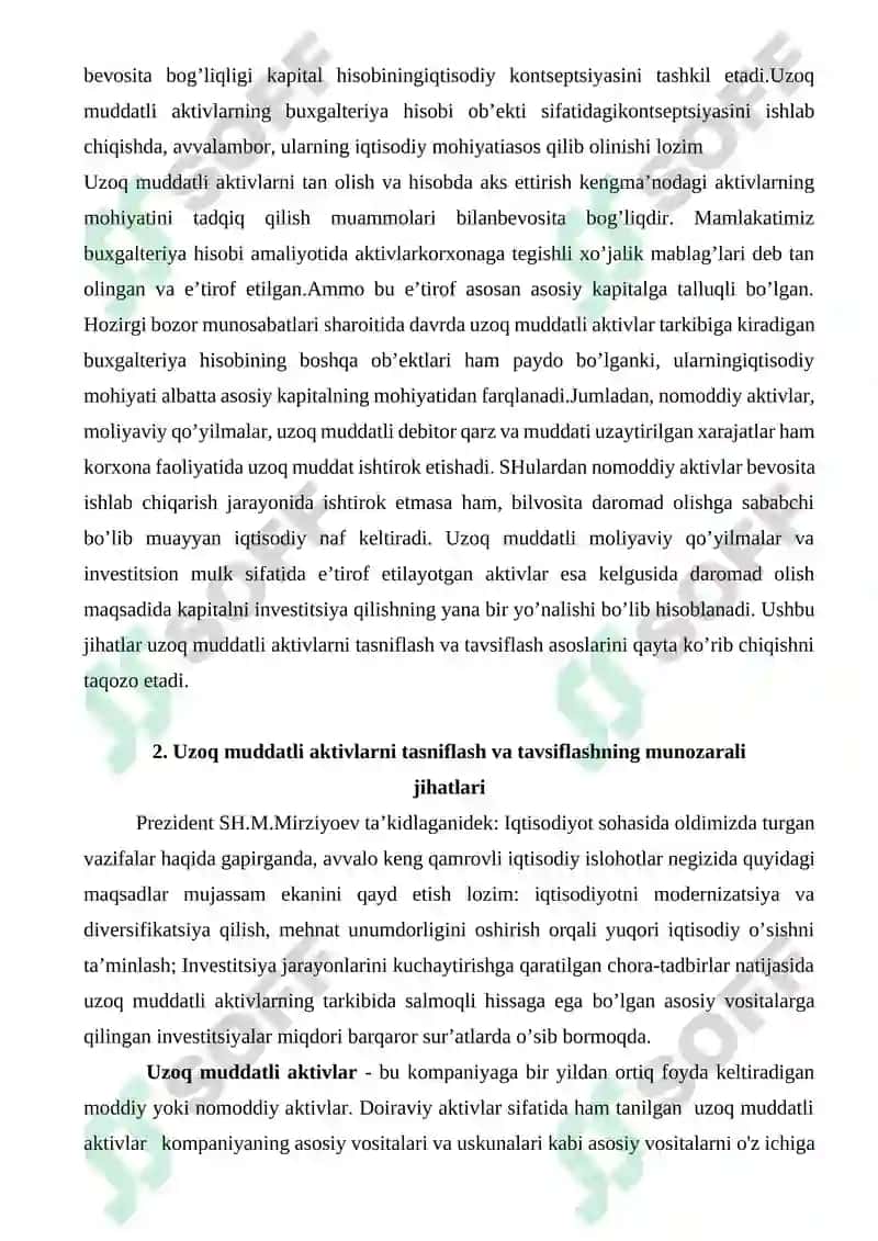 Uzoq muddatli aktivlarni xarid qilish va ularning amortizatsiyasi 4