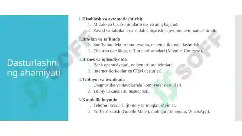 Dasturlash asoslari haqida tushuncha 4