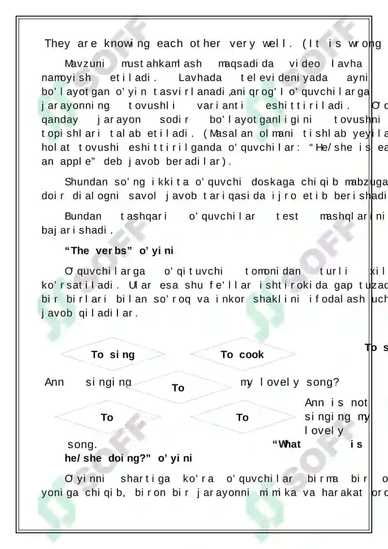 Ingliz tili fanidan 1 juftlik uchun noan`anaviy ochiq dars ishlanmasi 4