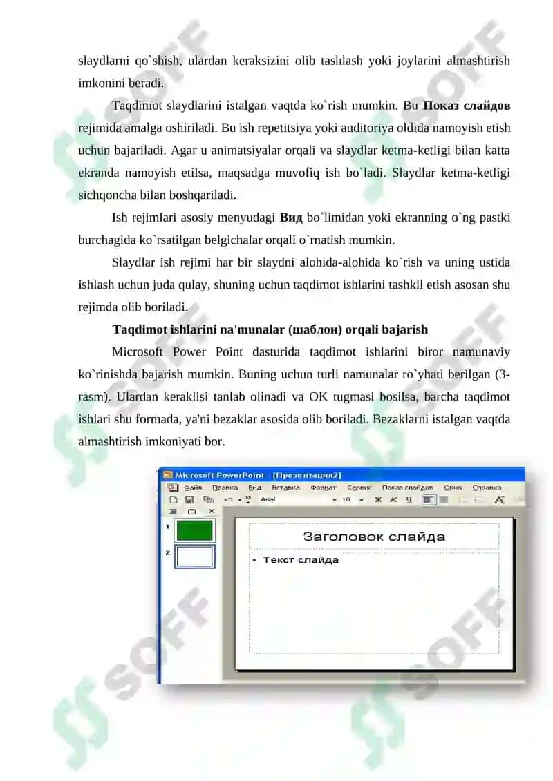 Microsoft Power Point Dasturi 4