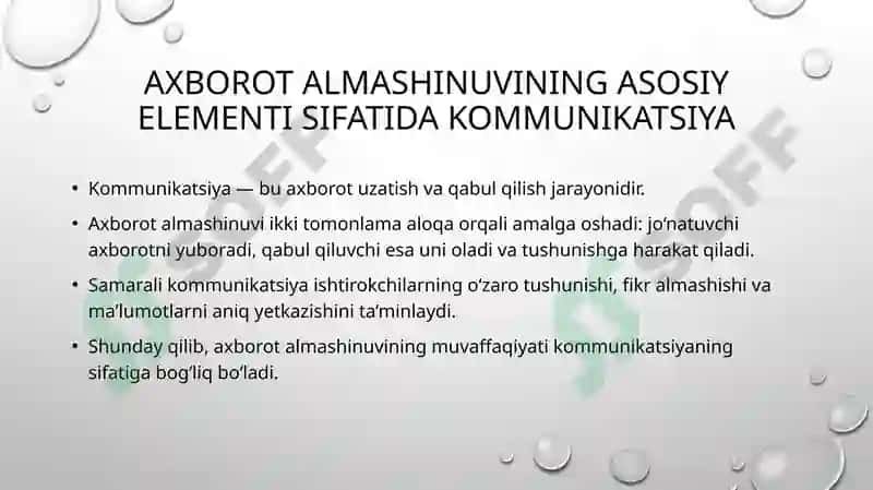 Axborot almashinuvining komunikativ xususiyati 4