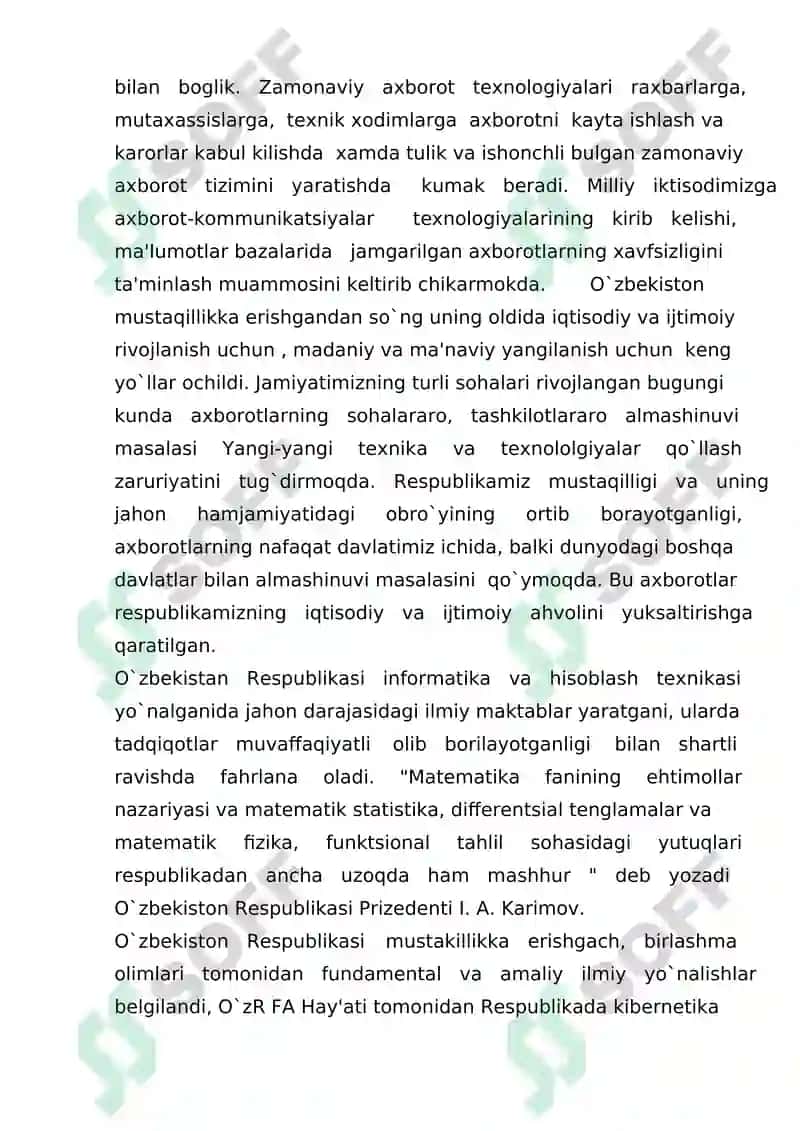 Axborotlashgan jamiyat va uning istiqbollari 4