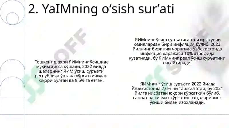 Milliy iqtisodiyot asosiy ko'rsatkichlari 4