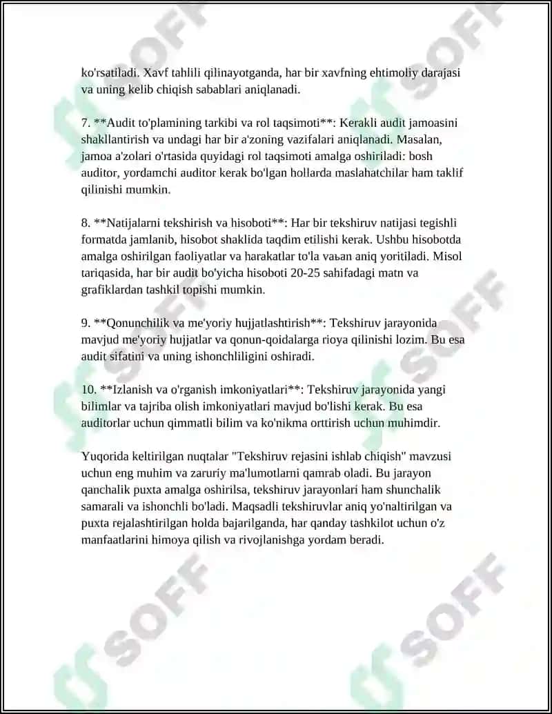 AUDITORLIK TEKSHIRUVINI REJALASHTIRISHNING TAMOYILLARI VA BOSQICHLARI 4