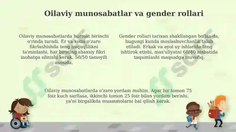 Oilaviy xayot va unga yoshlarga tayyorlash 4