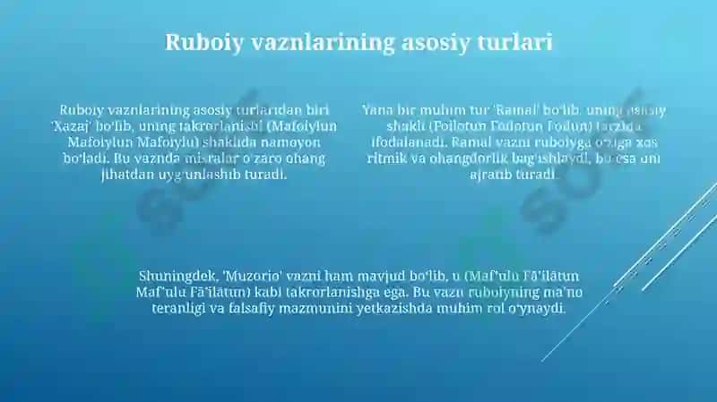 Ruboiy va tuyuq janri tahlili 4