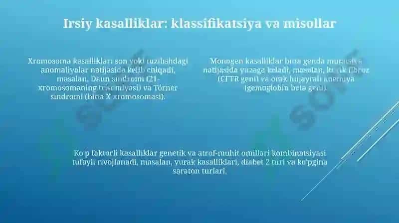 POLIMORFIZM, MUTATSIYALAR, NASLIY KASALLIKLAR 4