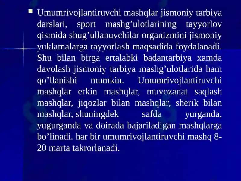 Jismoniy mashqlarning xarakteristikasi 4