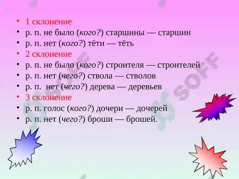 родительный падеж 4