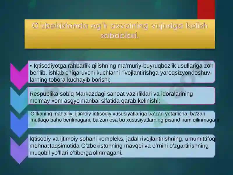 mustaqillikka erishish arafasida o'zbekistondagi ijtimoiy iqtisodiy jarayonlar 4