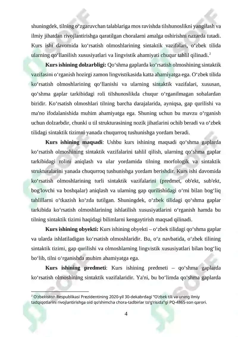 Qoʻshma gaplarda koʻrsatish olmoshining sintaktik vazifasi haqida maʼlumot 4